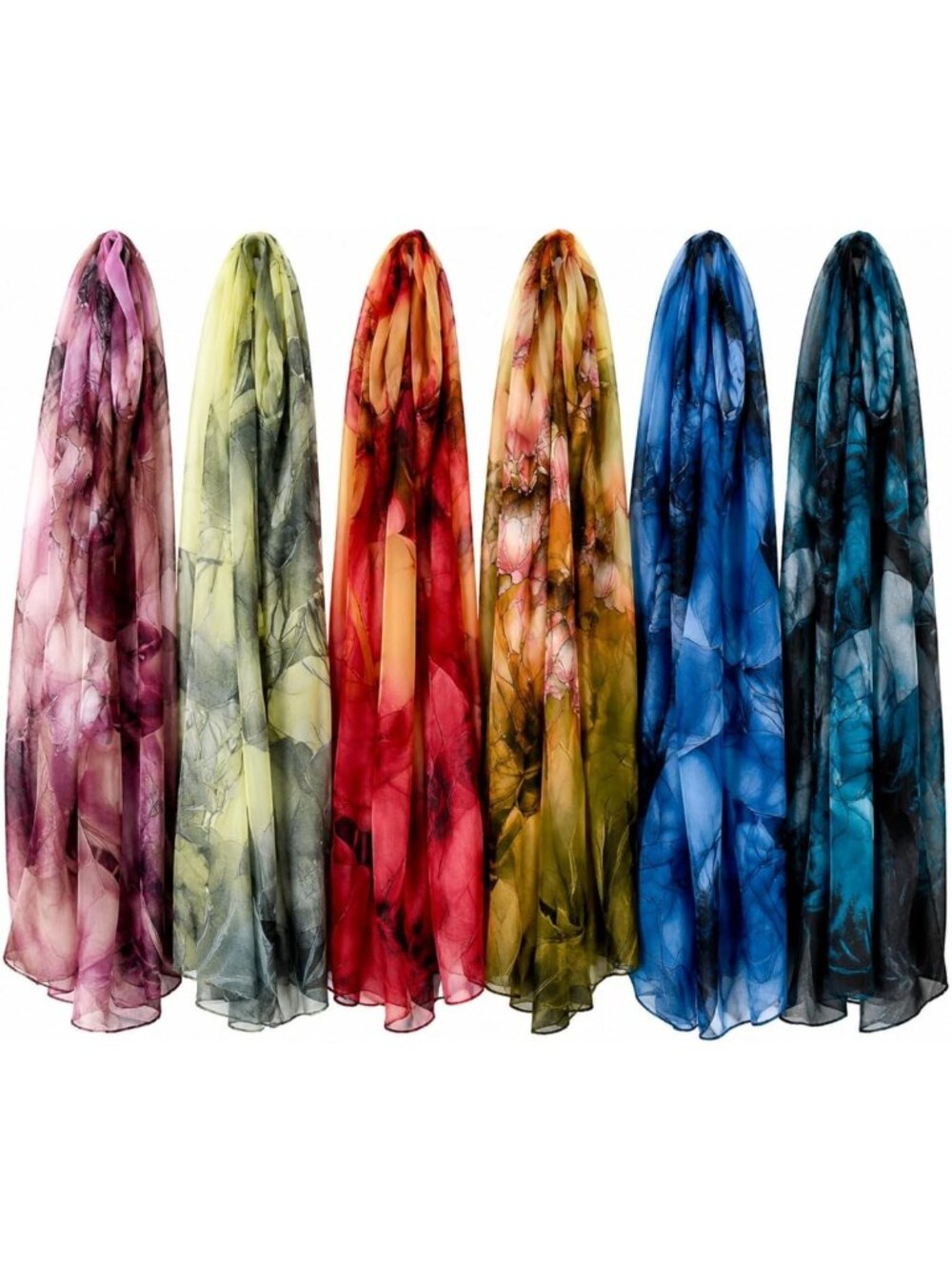 6 Lightweight Long Scarves for Women - Versatile Shawl Wraps for All Seasons